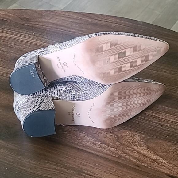 Corso Como Women’s Snakeskin Leather Ankle Boots Reptilecore Luxe Pointed Toe 9M - Picture 7 of 8